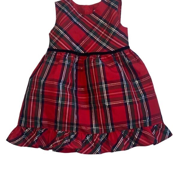 Wonder Nation GUC Girls Christmas Dress Red Classic Festive Gingham Plaid 3T - Picture 2 of 10